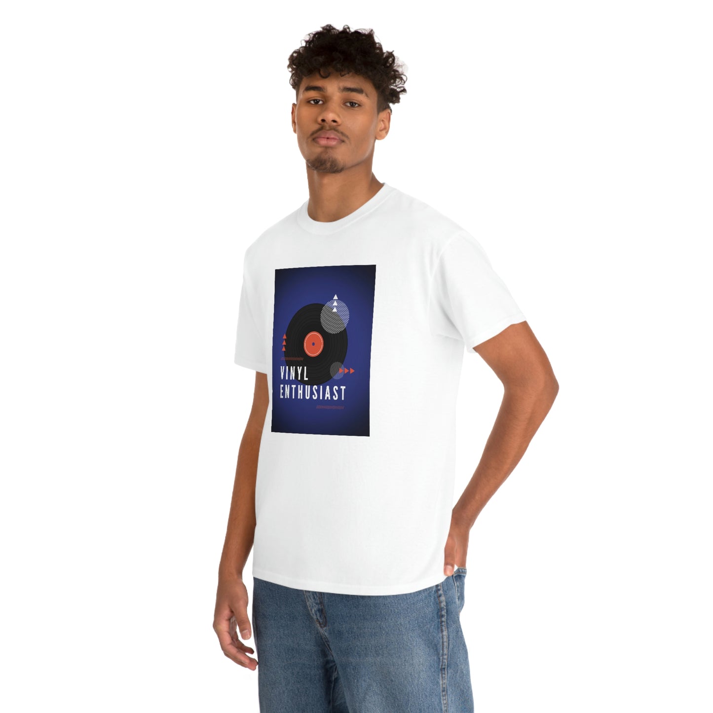 "Vinyl Enthusiast" Unisex Heavy Cotton Tee