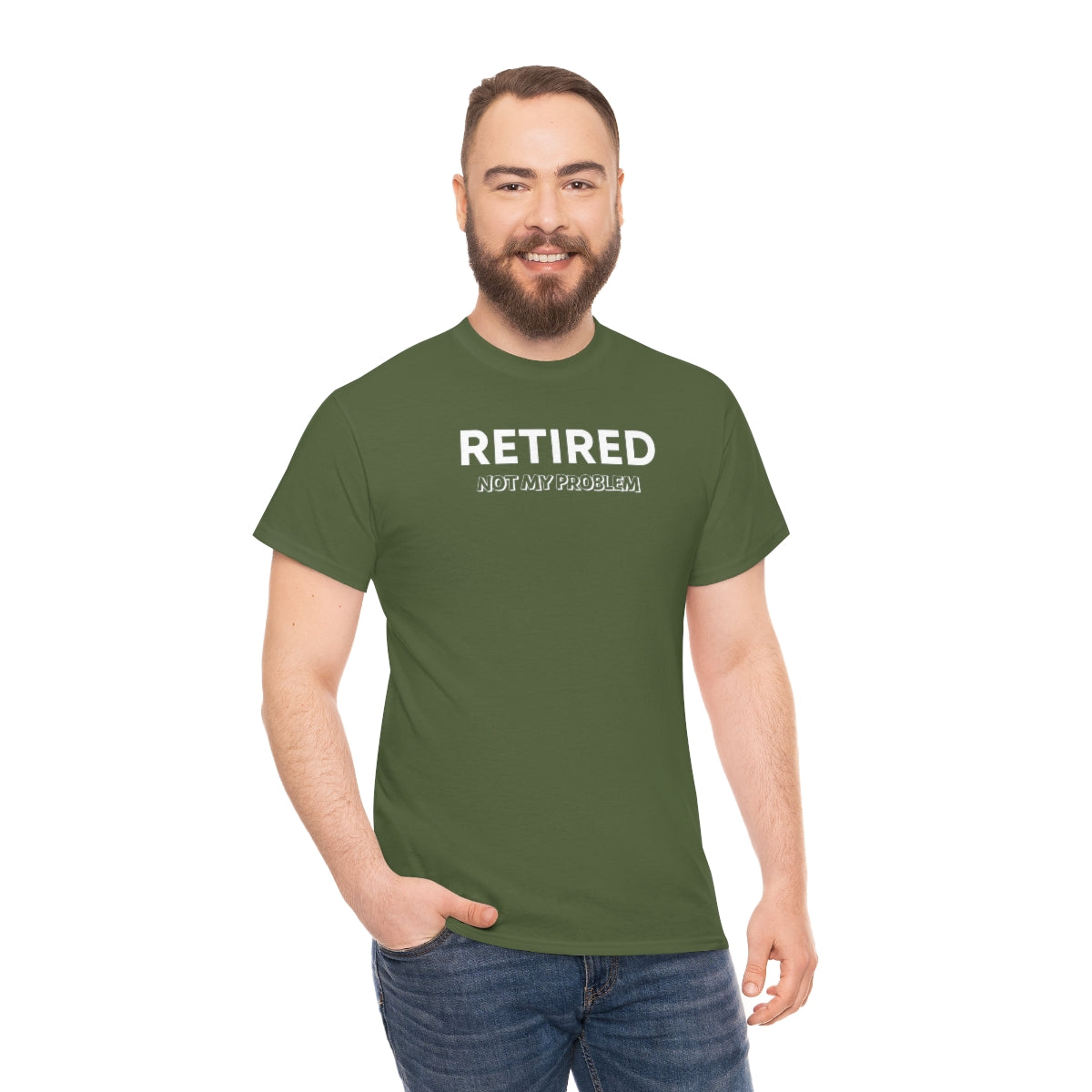 "Retired Not My Problem" Unisex Heavy Cotton Tee