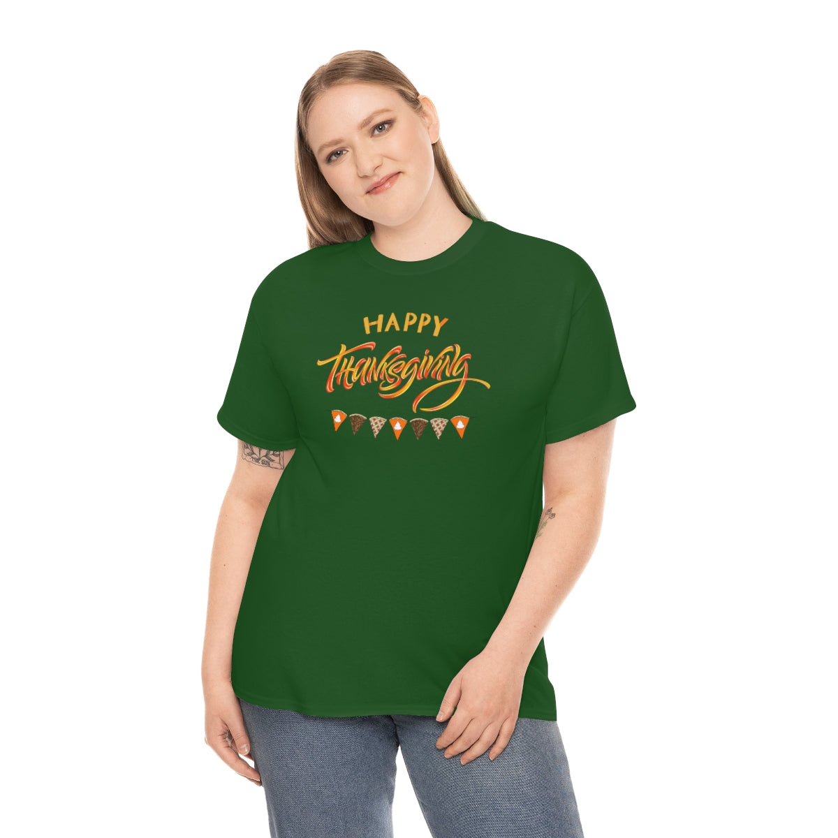 "Happy Thanksgiving" Unisex Heavy Cotton Tee