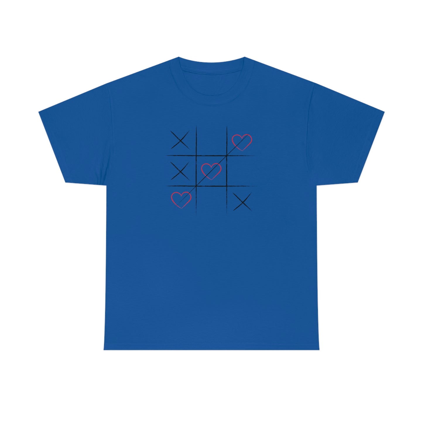 "XOXO Tic-Tac-Toe" Unisex Heavy Cotton Tee