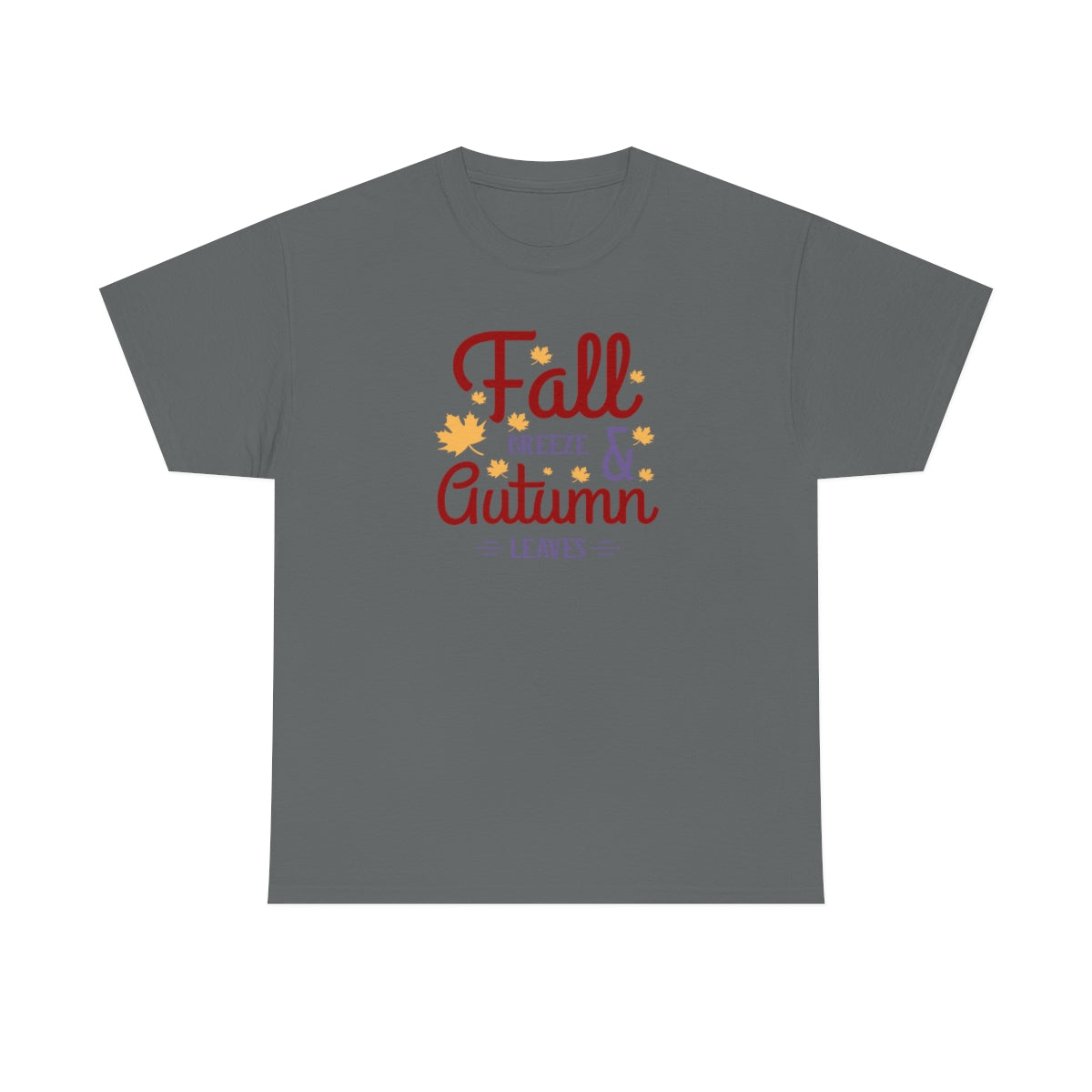 "Fall Breeze And Autumn Leaves" Unisex Heavy Cotton Tee