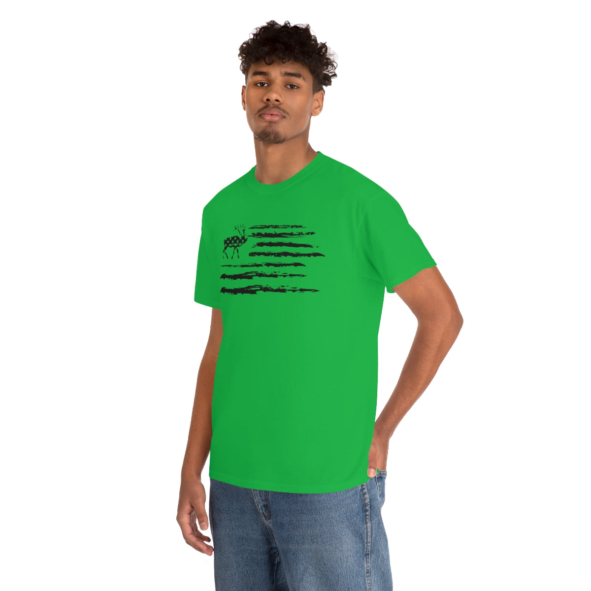 "Black Deer Flag" Unisex Heavy Cotton Tee