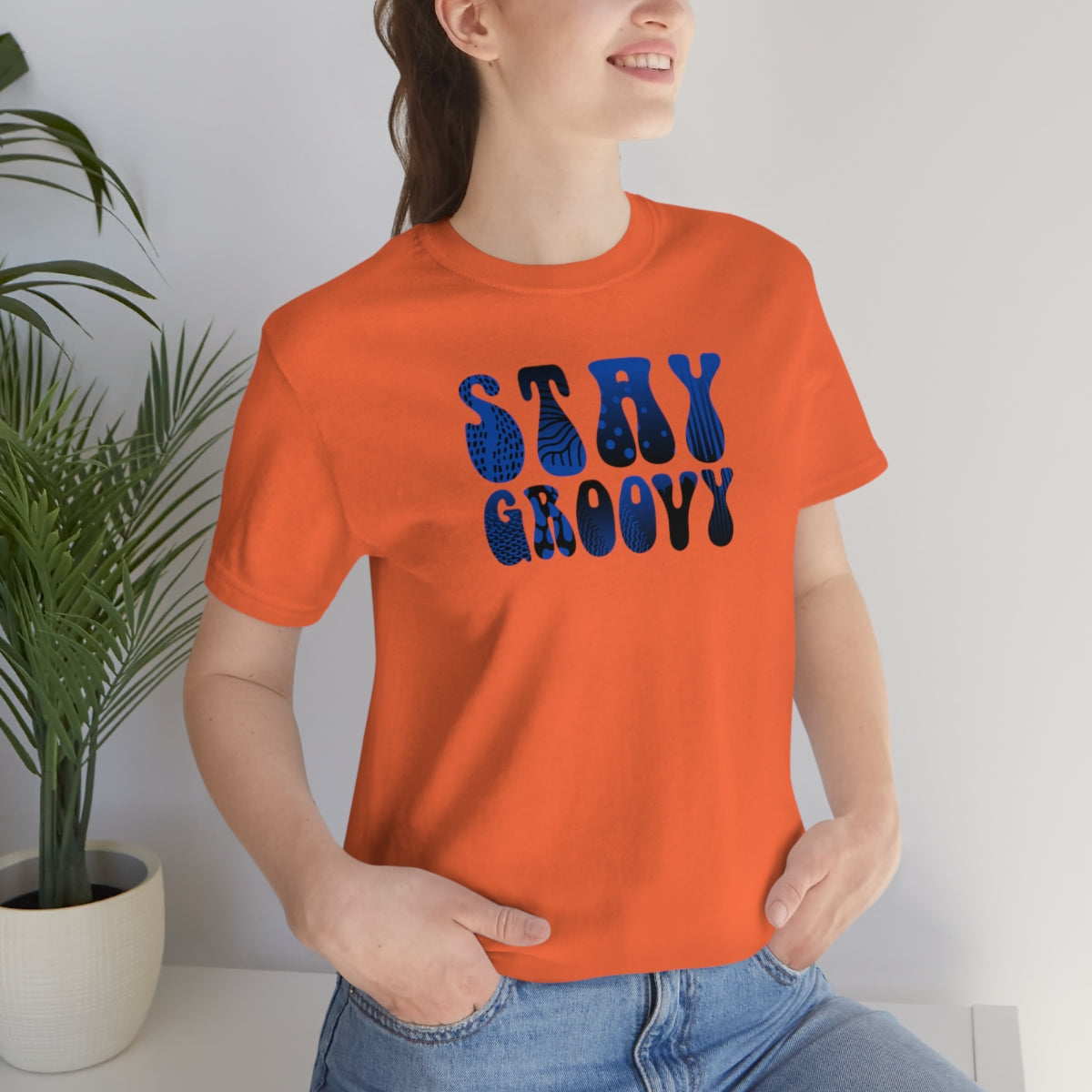 "Stay Groovy" Unisex Jersey Short Sleeve Tee
