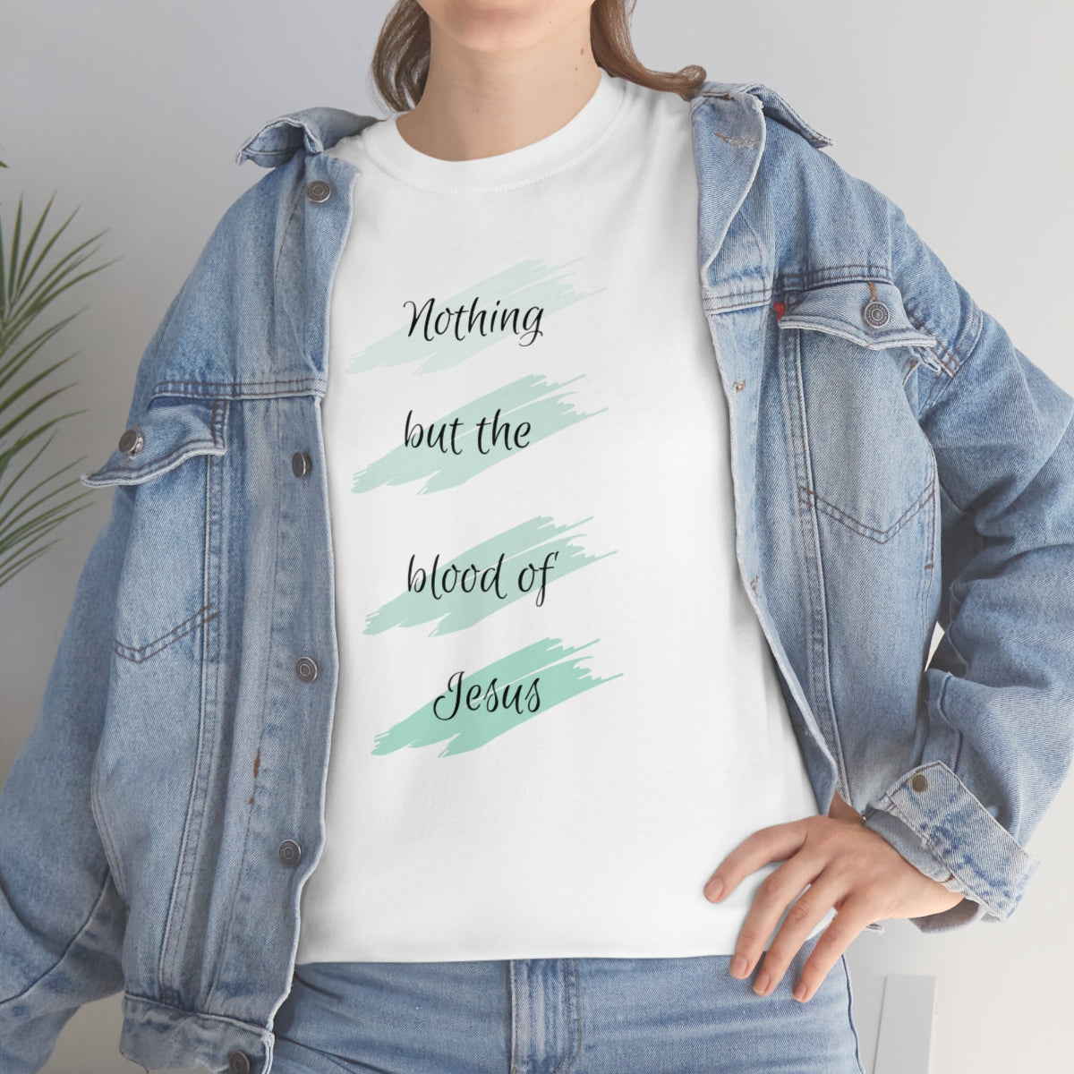 Nothing But the Blood Mint Unisex Heavy Cotton Tee