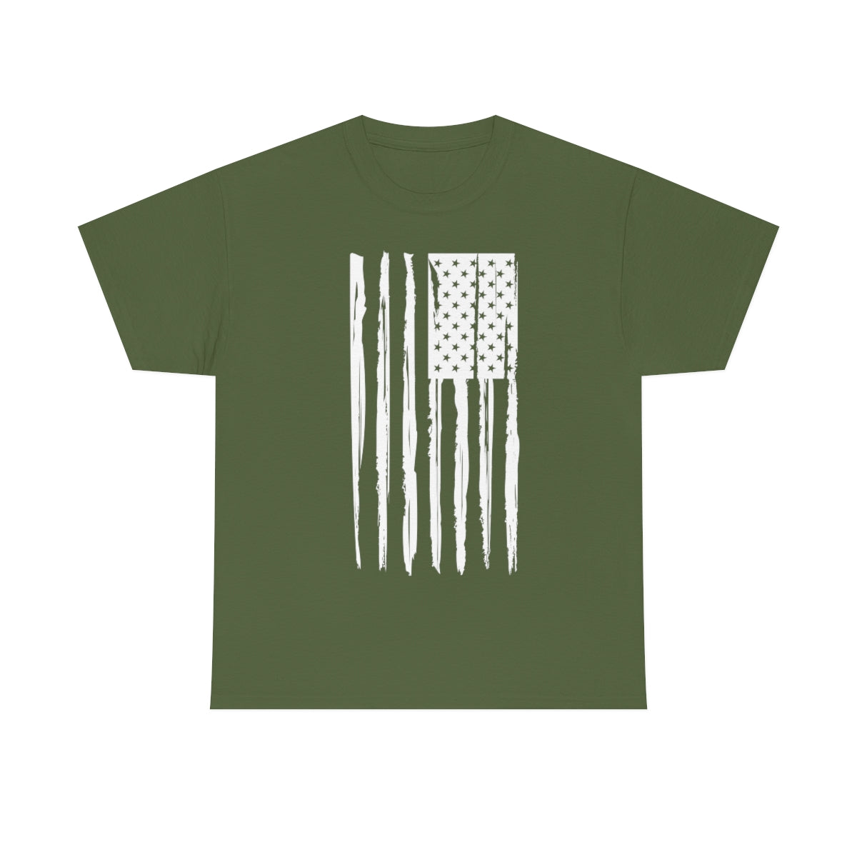 "White Vertical Flag" Unisex Heavy Cotton Tee