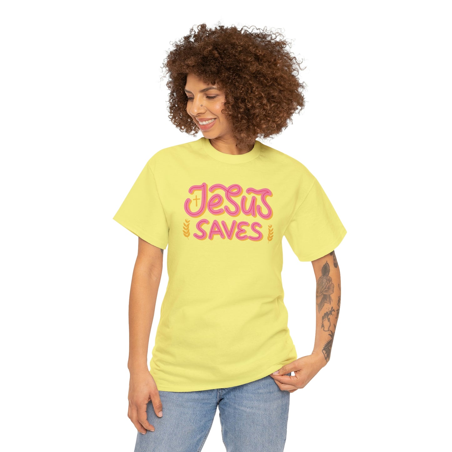 "Jesus Saves" Unisex Heavy Cotton Tee