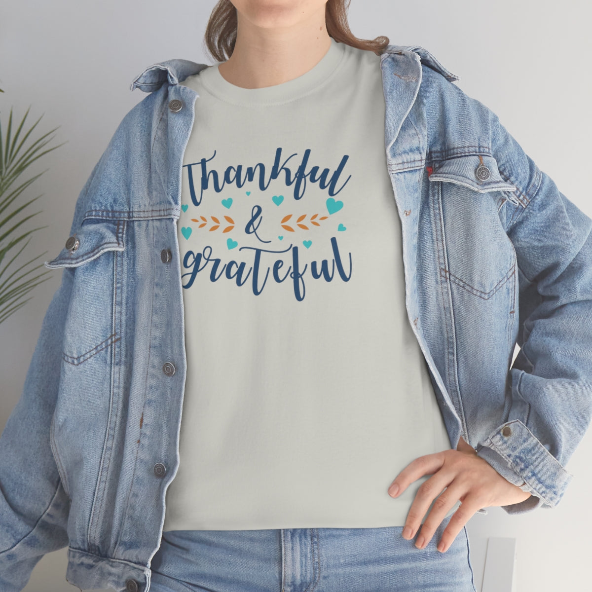 "Thankful & Grateful" Unisex Heavy Cotton Tee