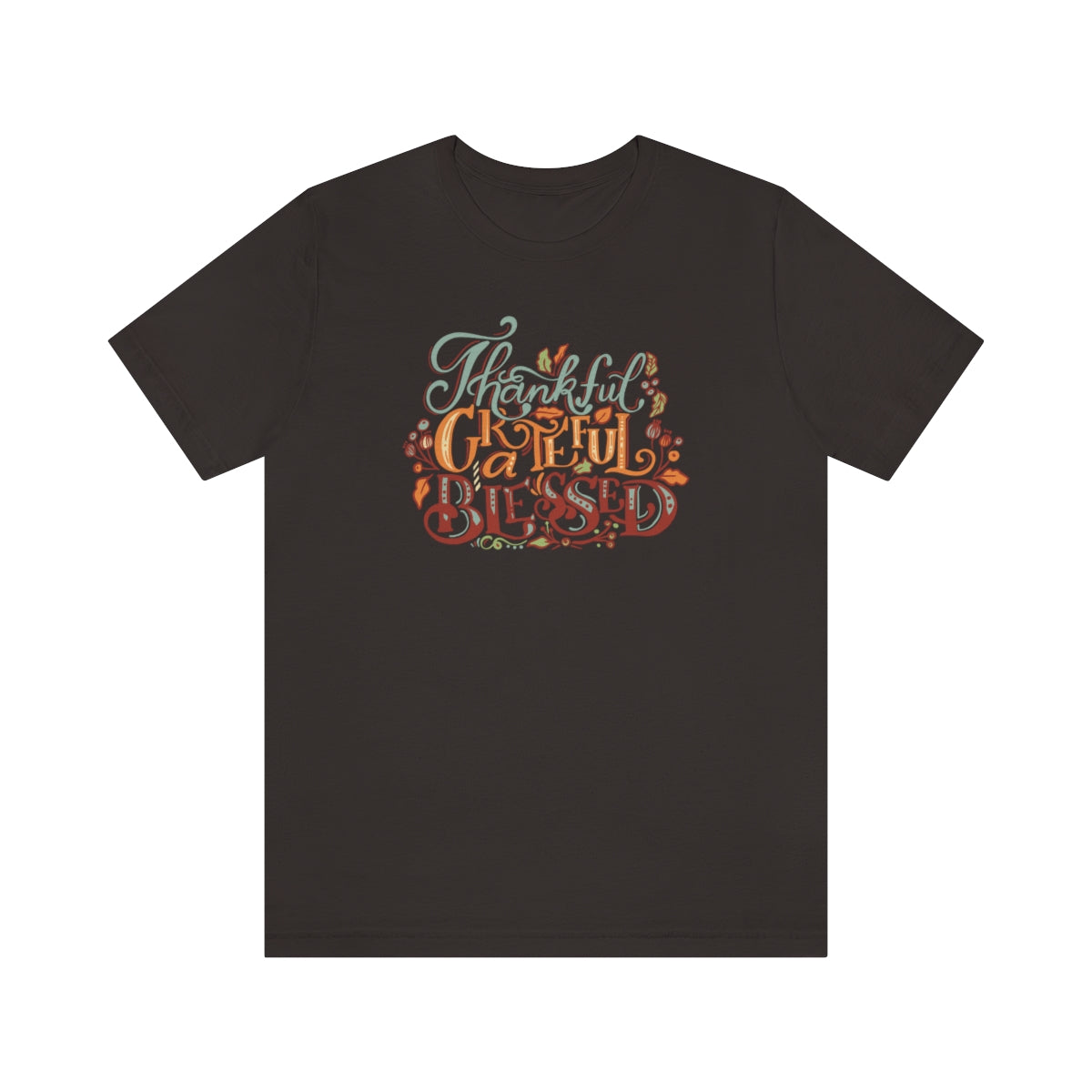 Thankful Grateful Blessed Unisex Jersey Short Sleeve Tee