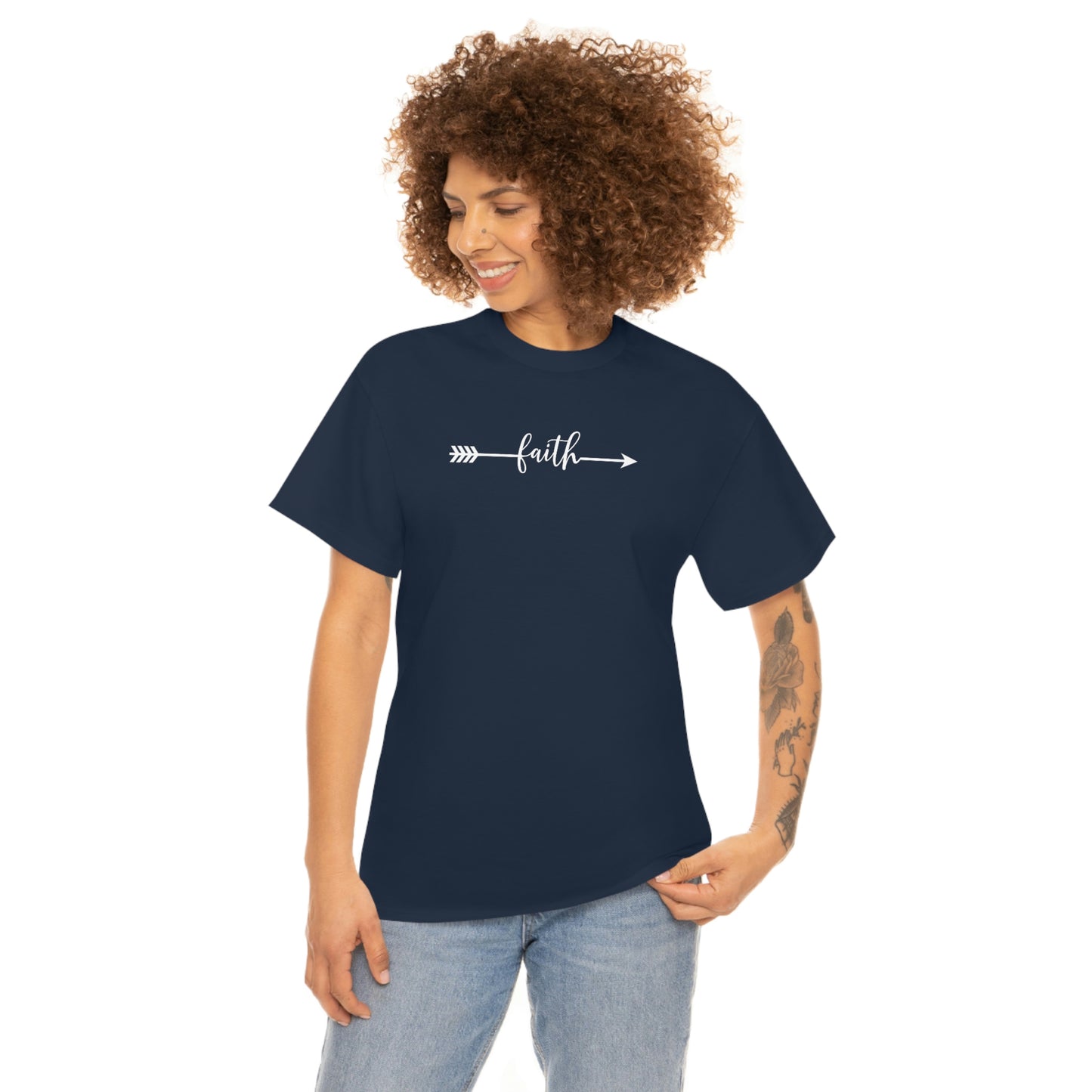 "Faith Arrow" Unisex Heavy Cotton Tee