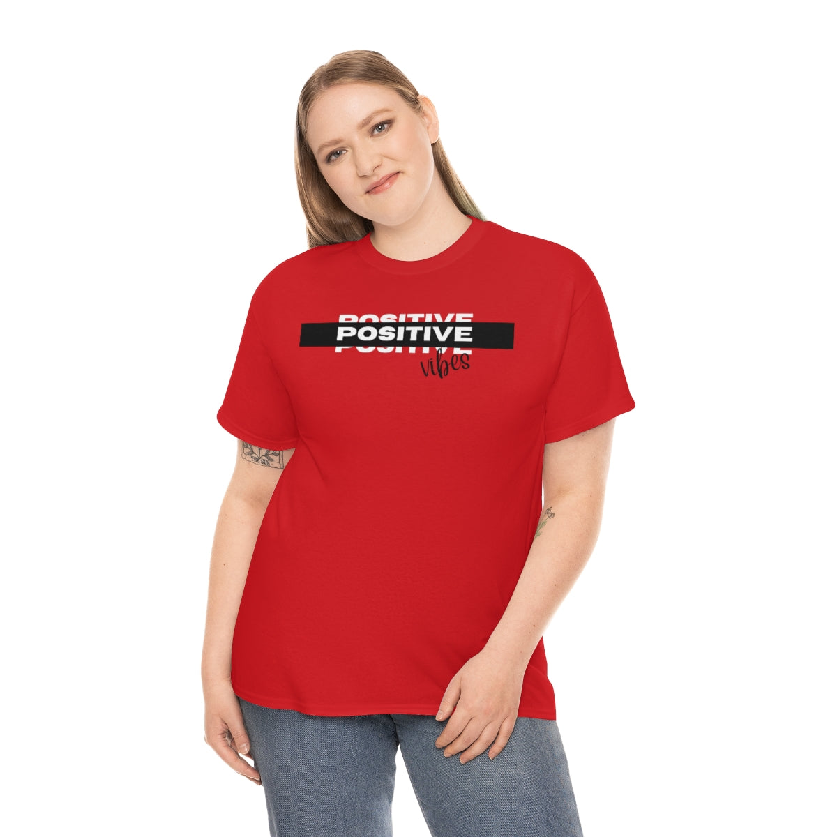 Positive Vibes Unisex Heavy Cotton Tee