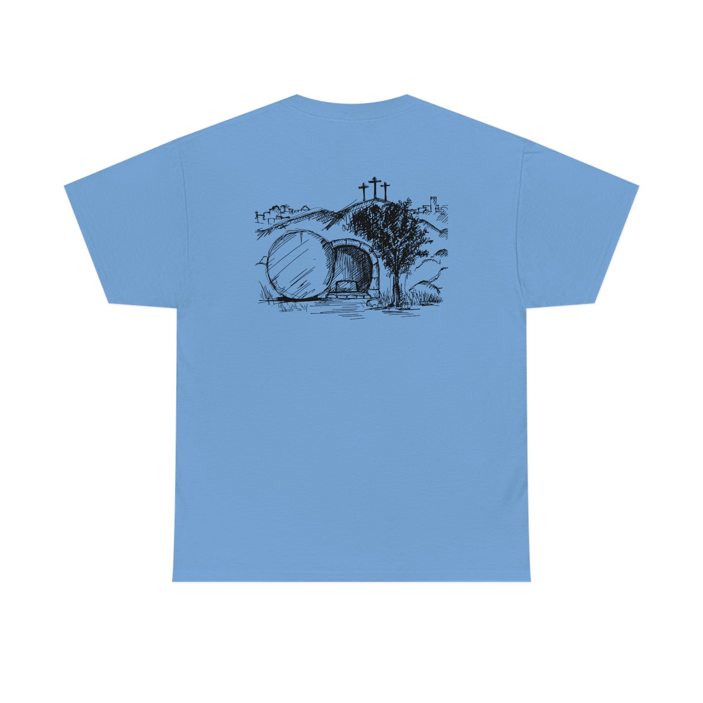 "He is Risen" (front/back design) Unisex Heavy Cotton Tee