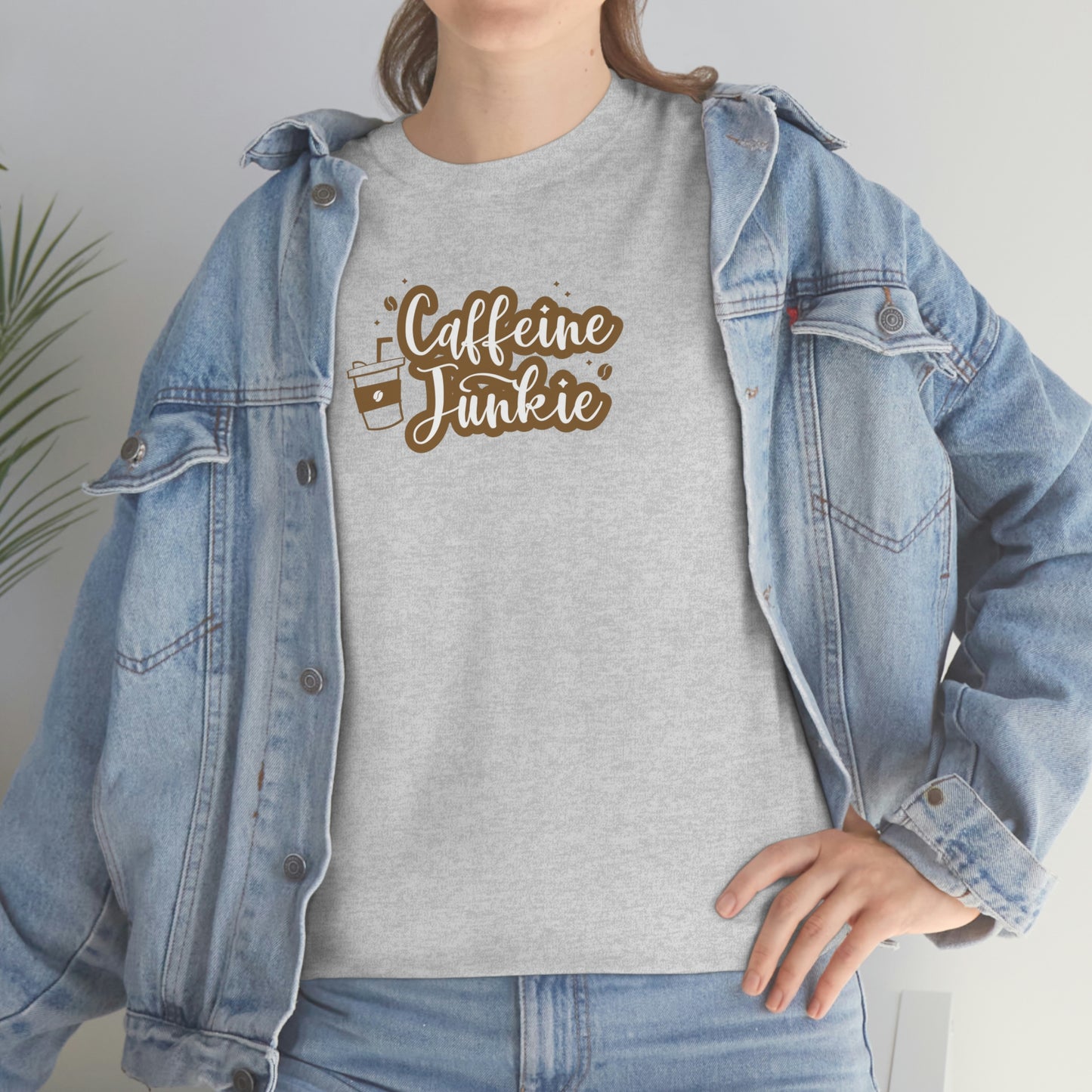 "Caffeine Junkie" Unisex Heavy Cotton Tee