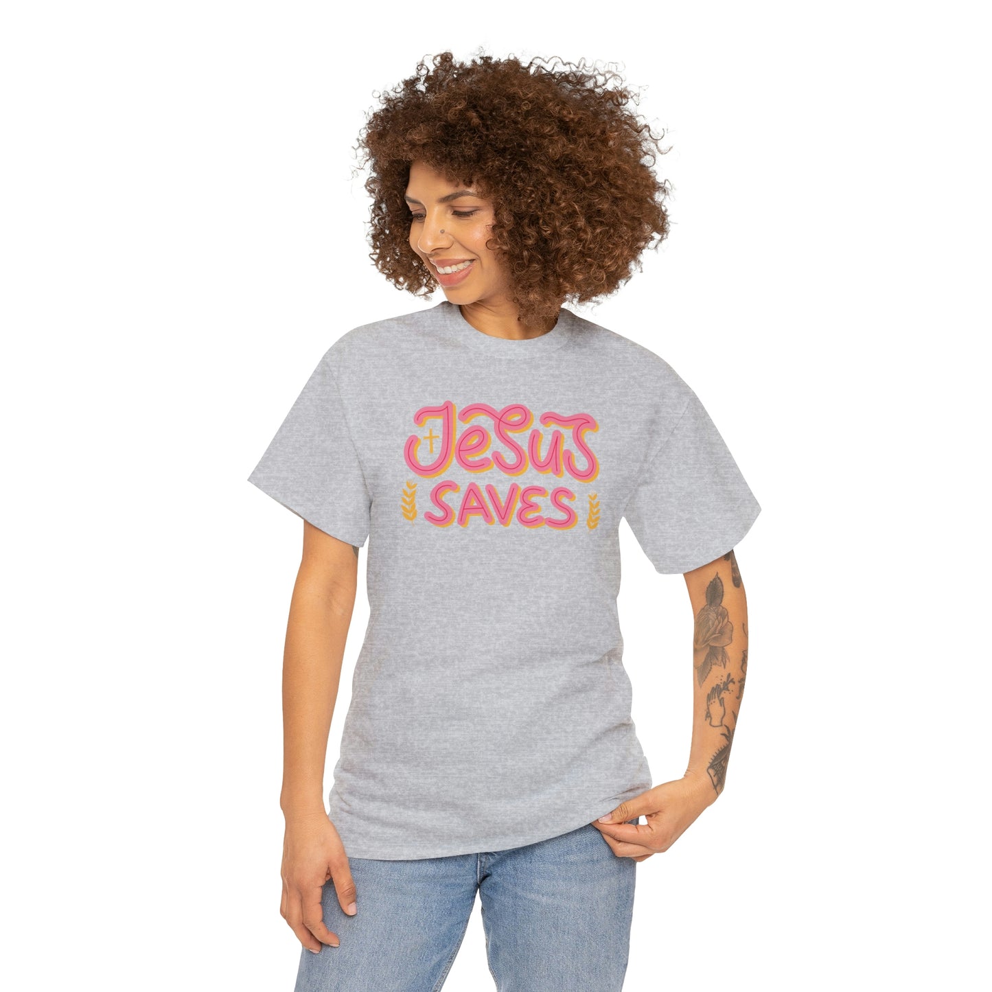 "Jesus Saves" Unisex Heavy Cotton Tee