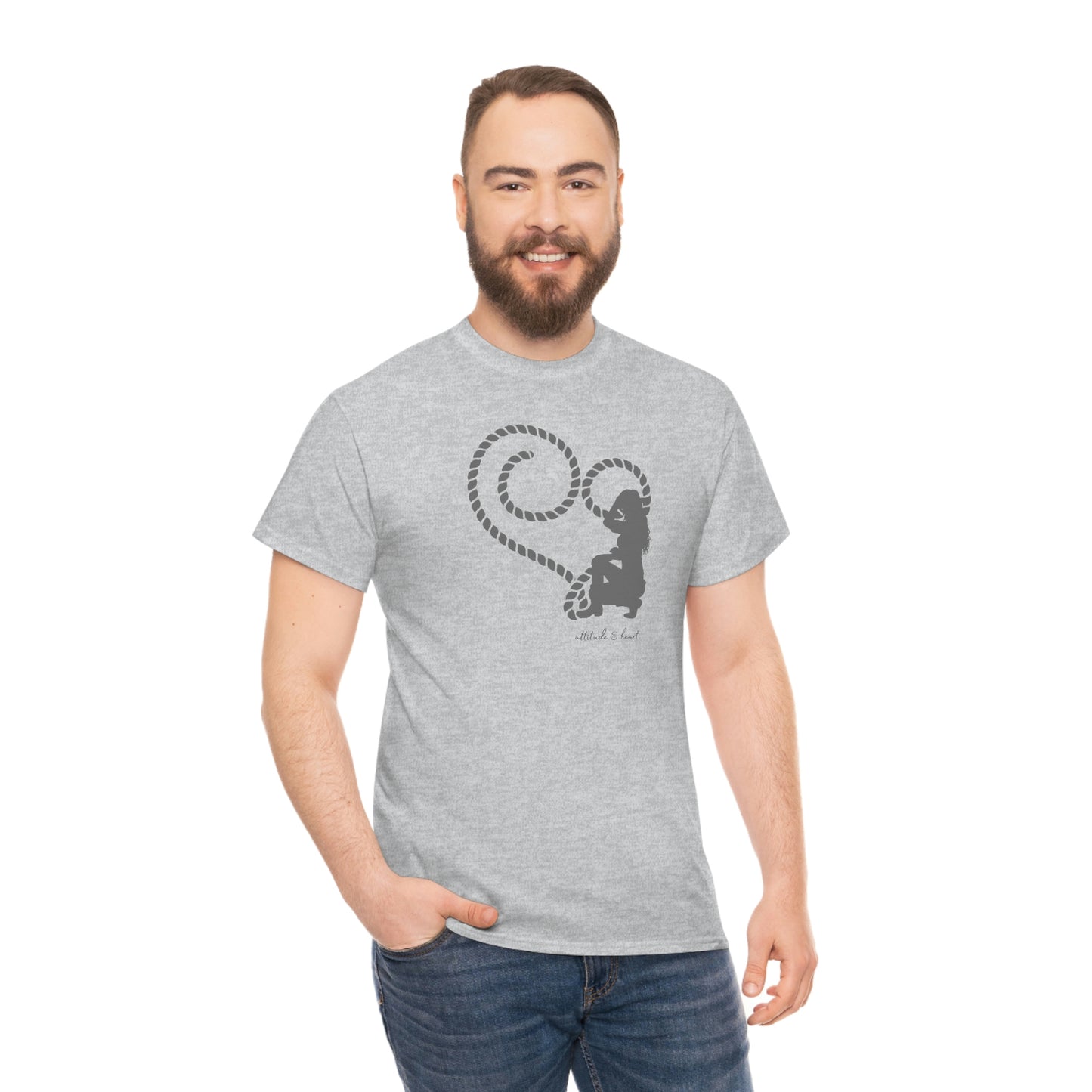 "Attitude & Heart" Unisex Heavy Cotton Tee