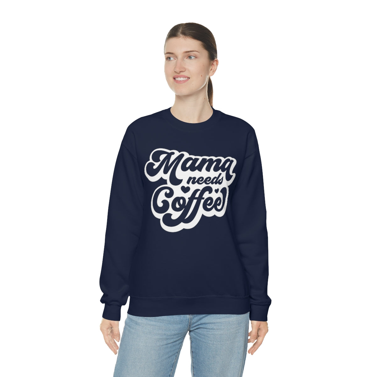 "Mama Needs Coffee" Unisex Heavy Blend™ Crewneck Sweatshirt