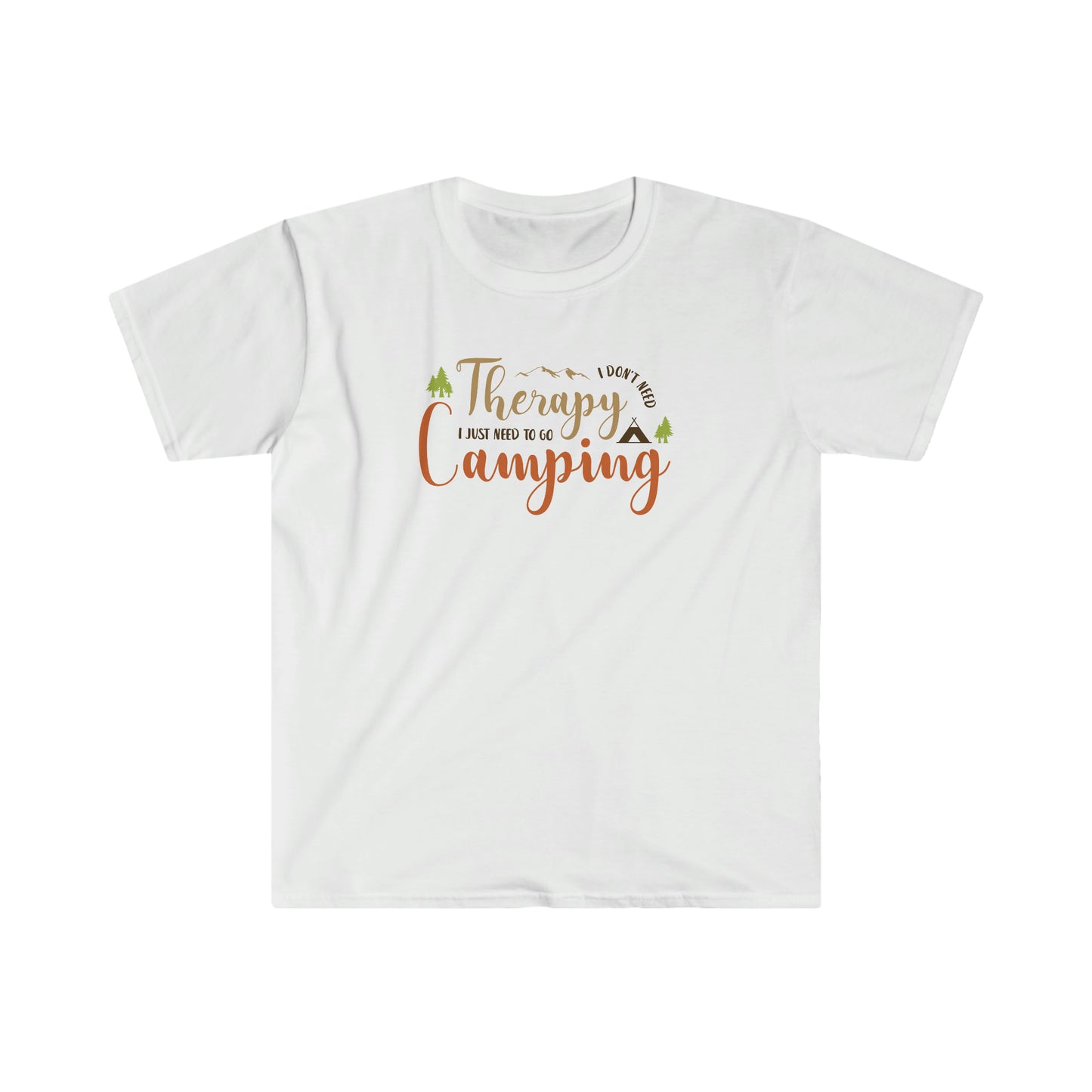 "Camping Is Therapy" Unisex Softstyle T-Shirt