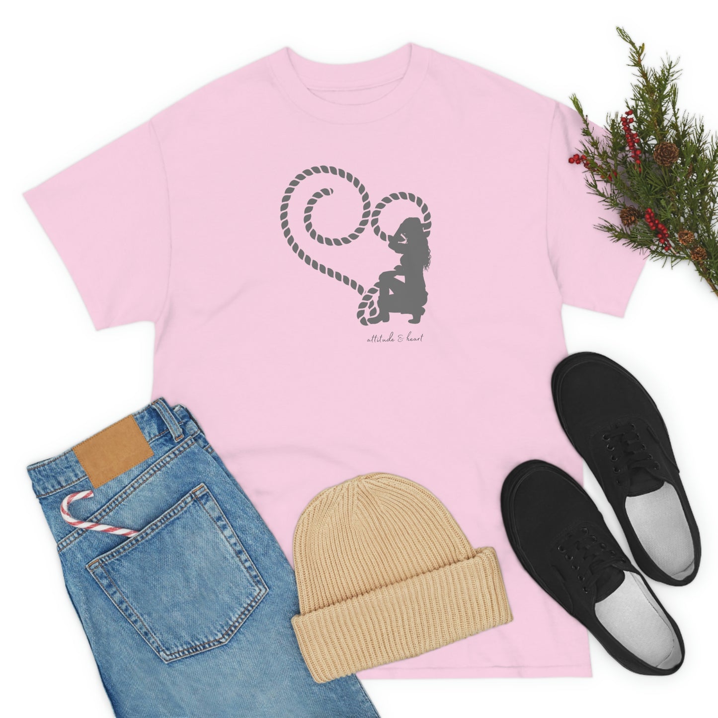 "Attitude & Heart" Unisex Heavy Cotton Tee