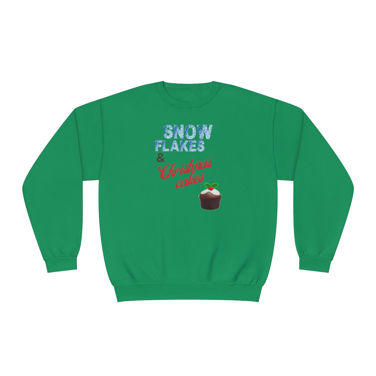 "Snow Flakes & Christmas Cakes" Unisex NuBlend® Crewneck Sweatshirt