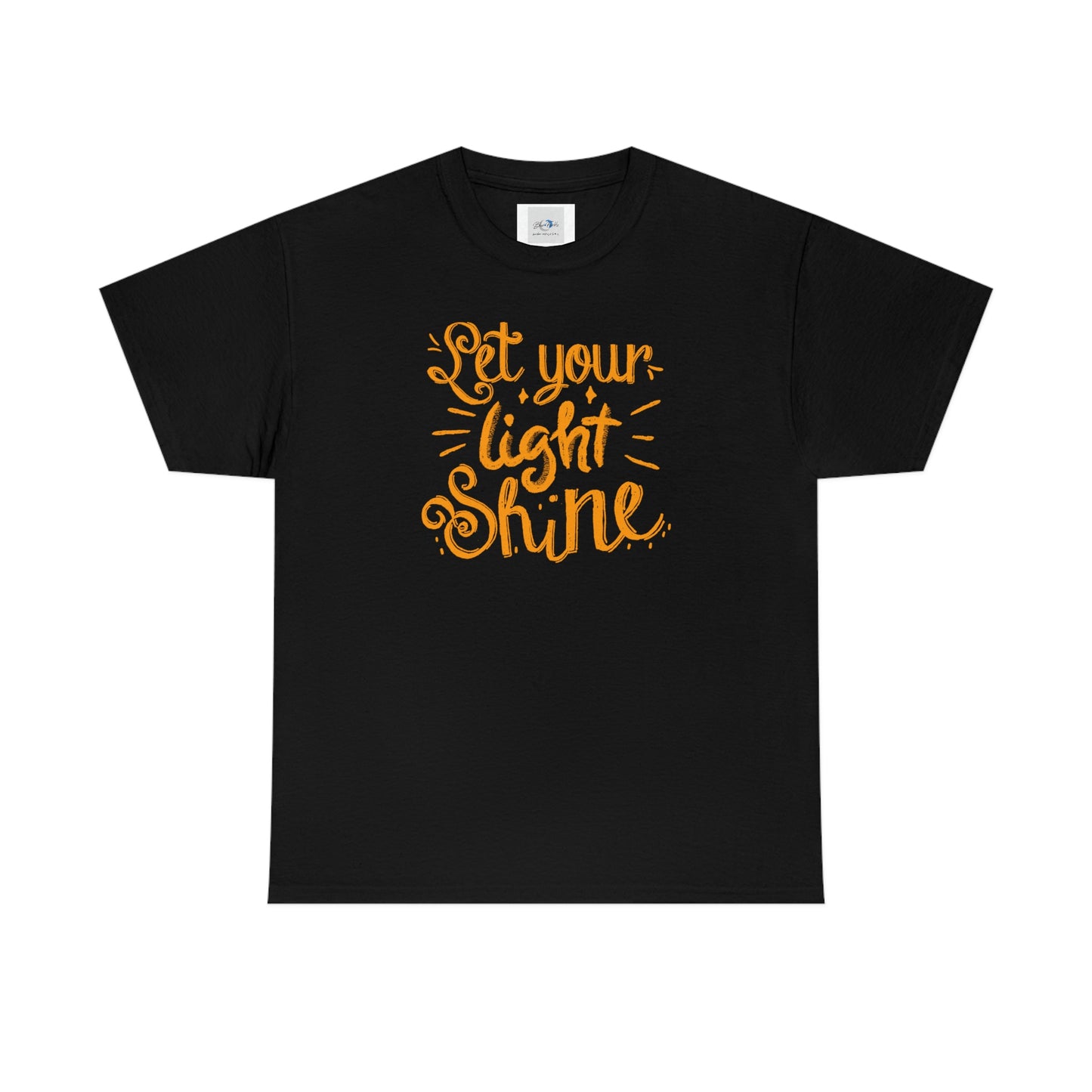 "Let You're Light Shine" (orange font) Unisex Heavy Cotton Tee