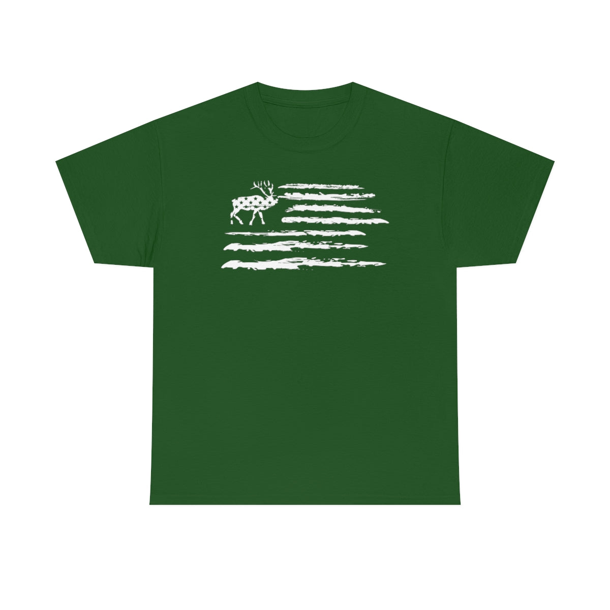 "White Deer Flag" Unisex Heavy Cotton Tee
