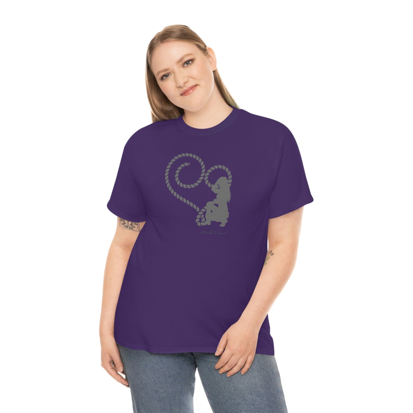"Attitude & Heart" Unisex Heavy Cotton Tee