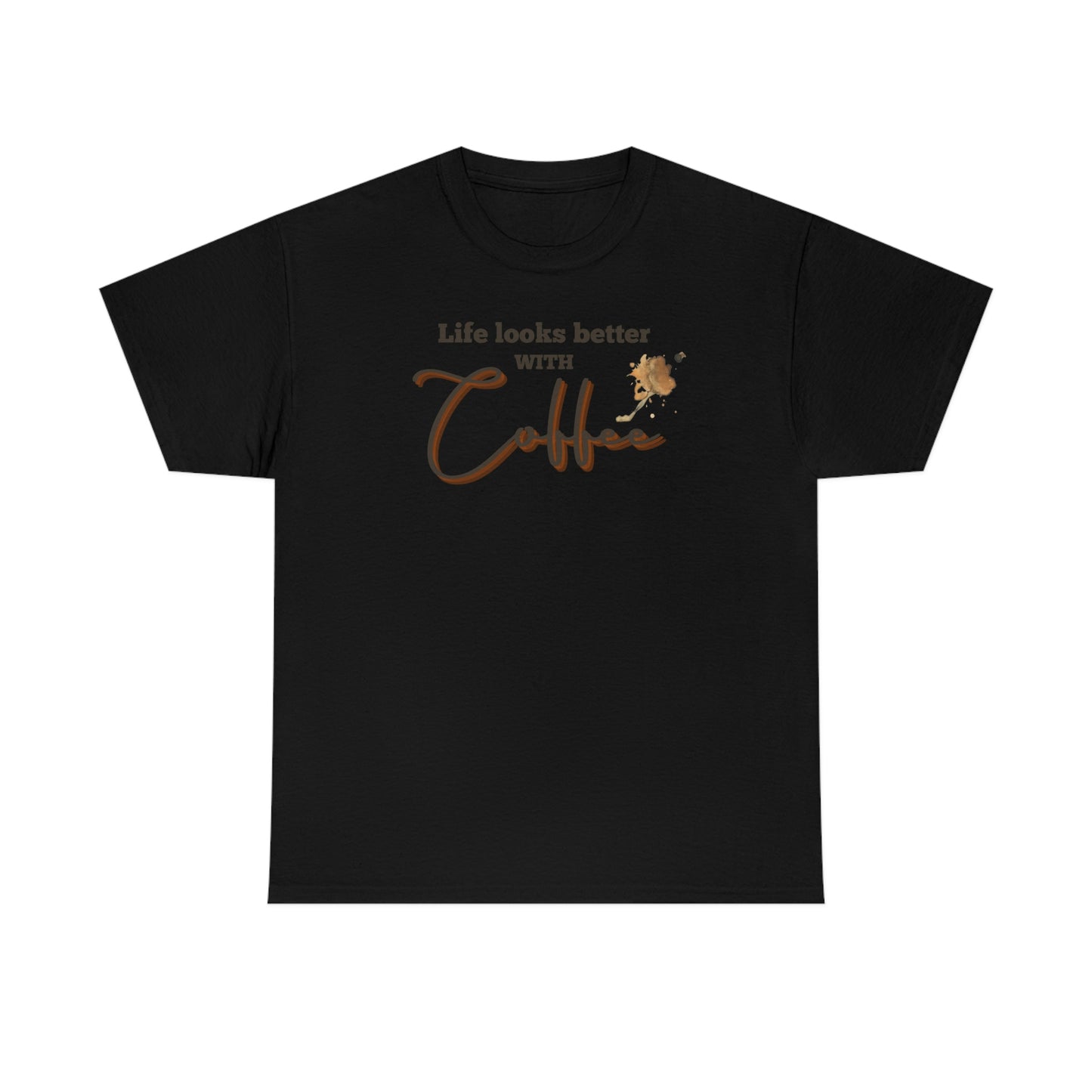 "Life looks better with Coffee" Unisex Heavy Cotton Tee