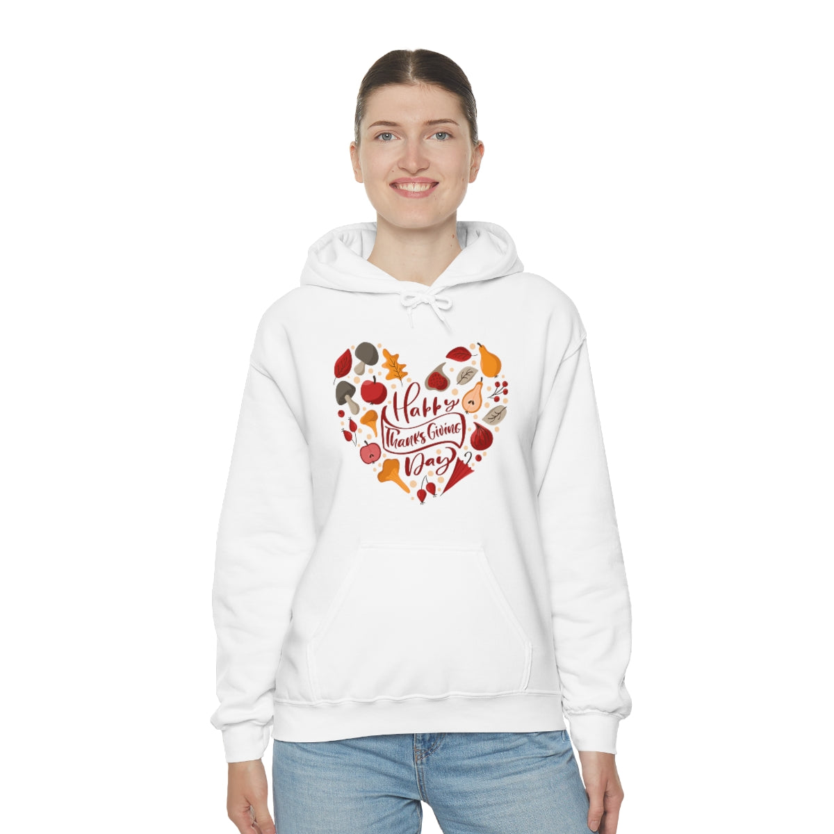 Happy Thanksgiving Day Unisex Heavy Blend™ Hooded Sweatshirt
