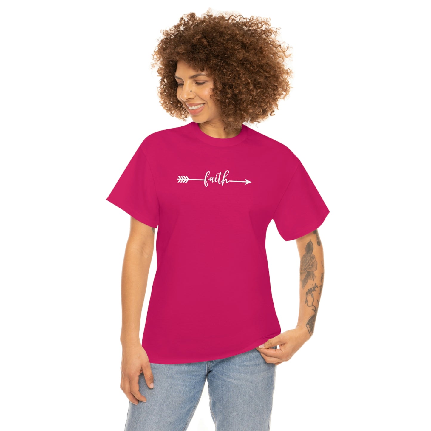 "Faith Arrow" Unisex Heavy Cotton Tee