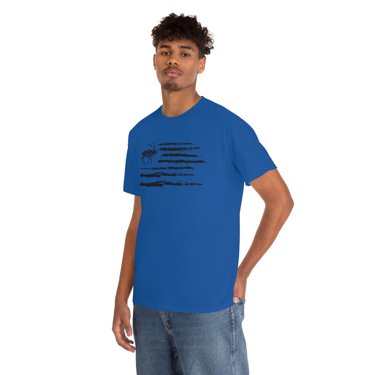"Black Deer Flag" Unisex Heavy Cotton Tee