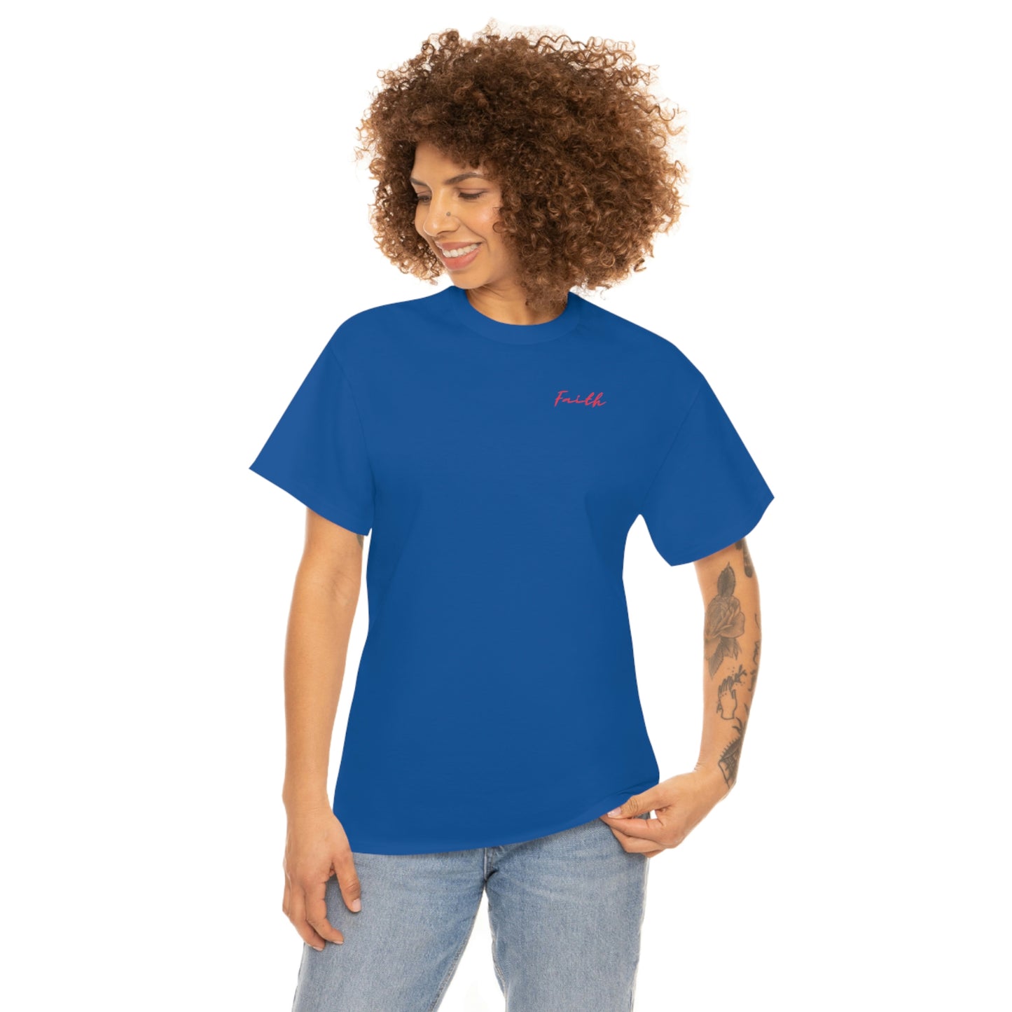 "Faith" (Front/Back Design) Unisex Heavy Cotton Tee