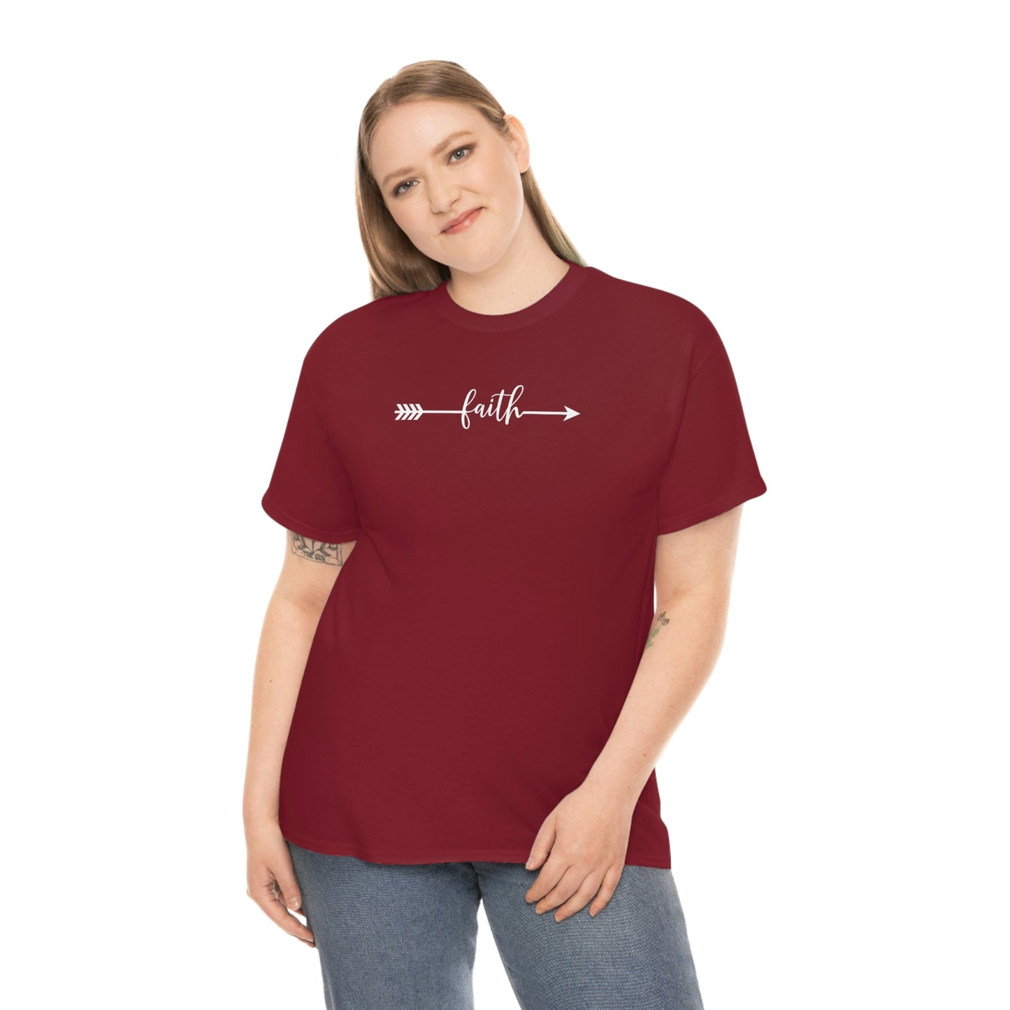 "Faith Arrow" Unisex Heavy Cotton Tee