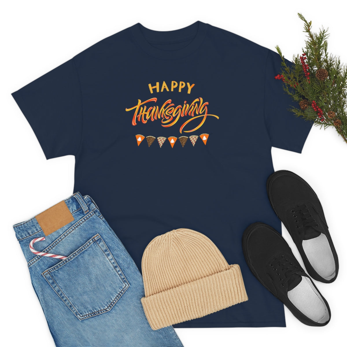 "Happy Thanksgiving" Unisex Heavy Cotton Tee