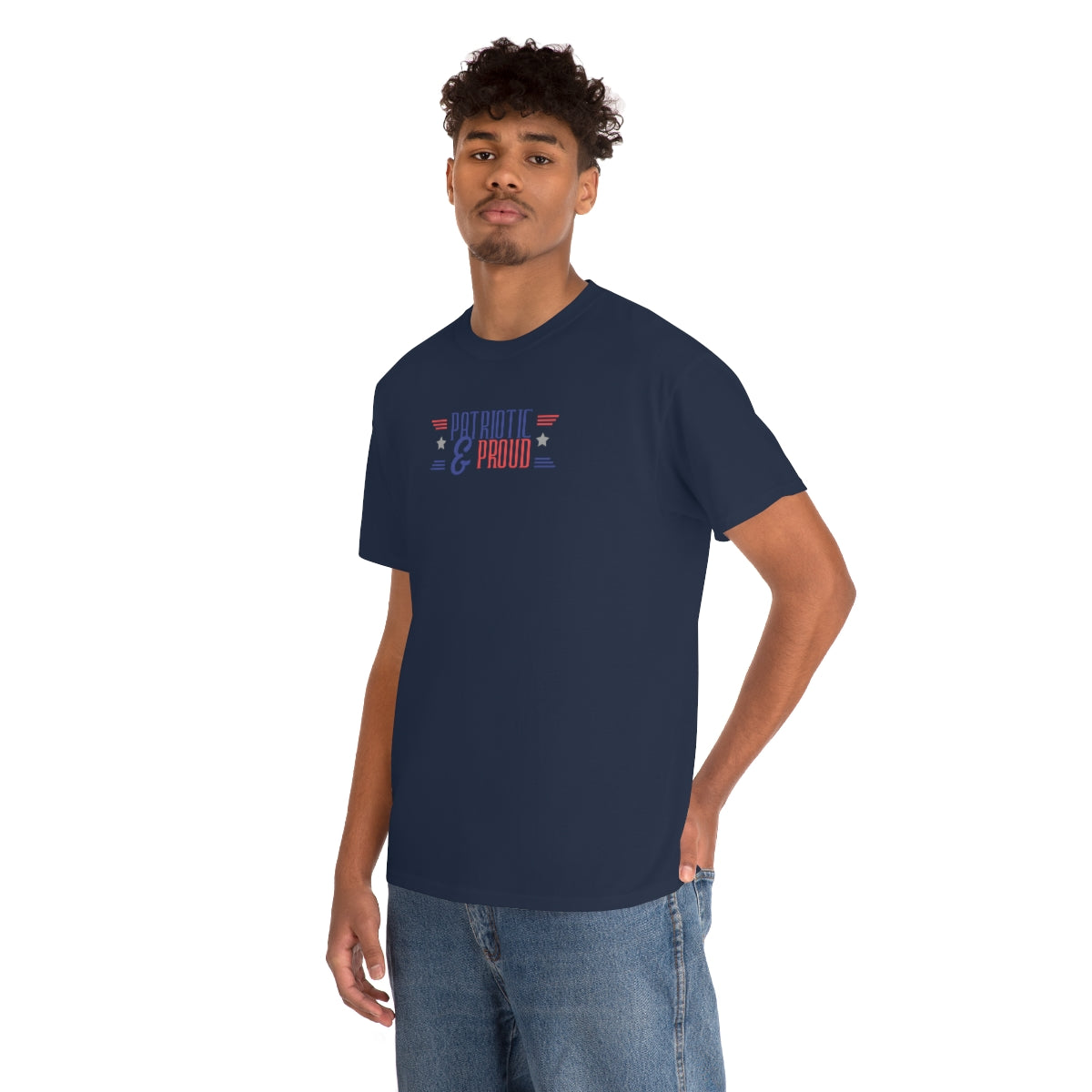 "Patriotic & Proud" Unisex Heavy Cotton Tee