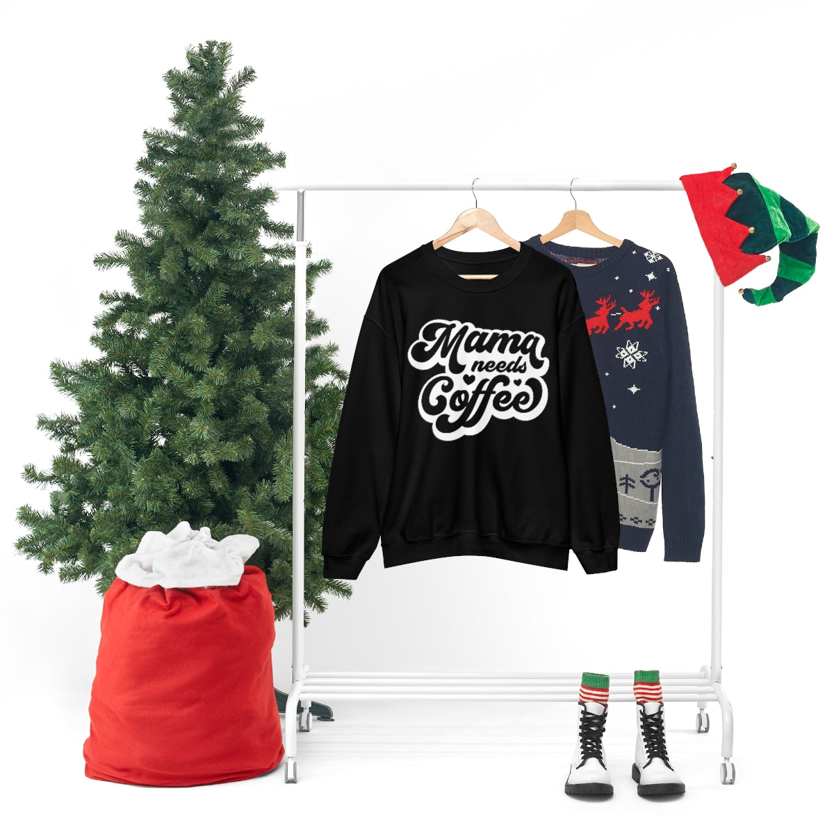 "Mama Needs Coffee" Unisex Heavy Blend™ Crewneck Sweatshirt