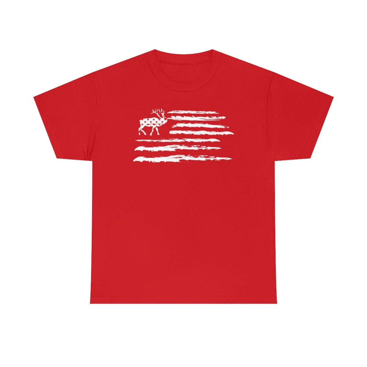 "White Deer Flag" Unisex Heavy Cotton Tee