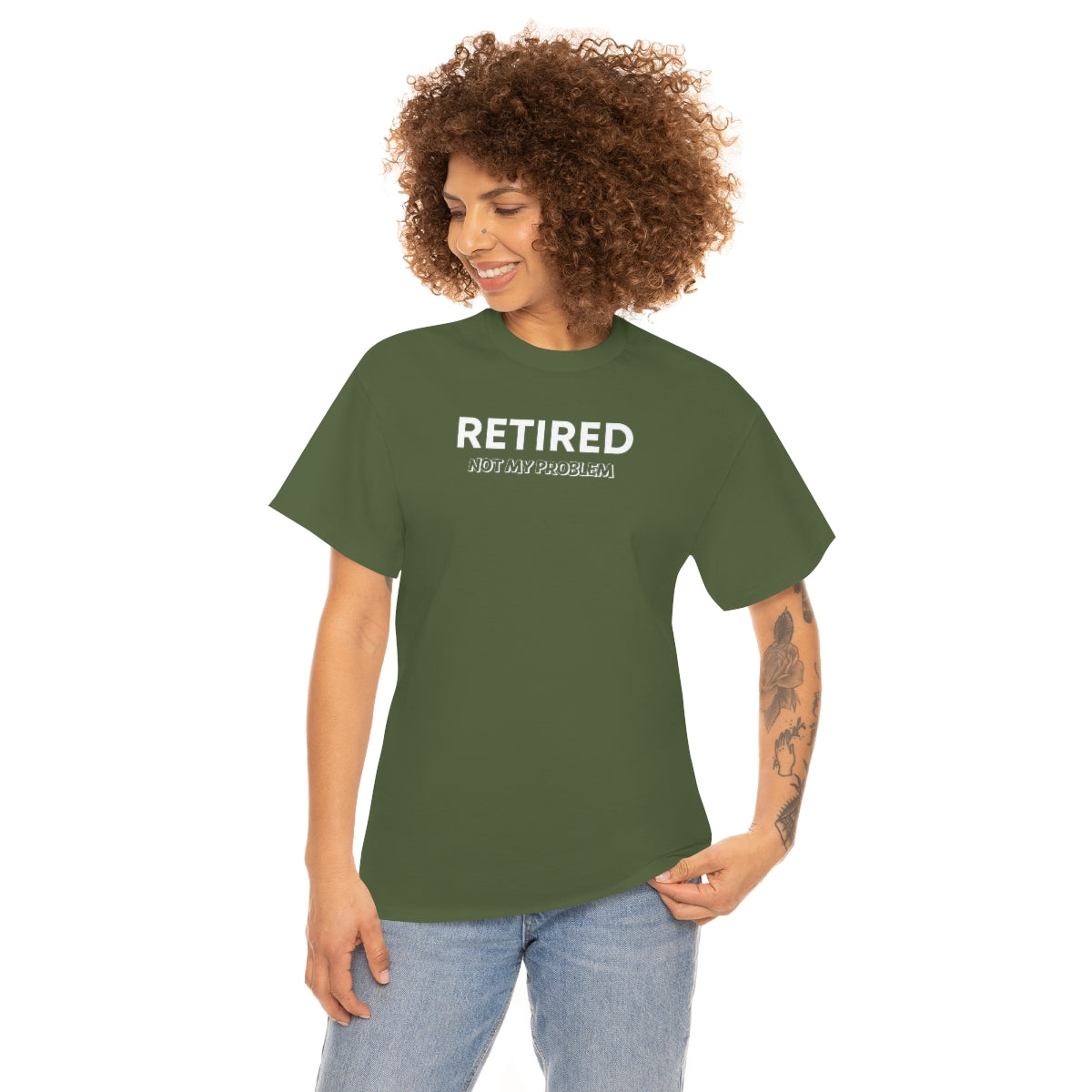 "Retired Not My Problem" Unisex Heavy Cotton Tee