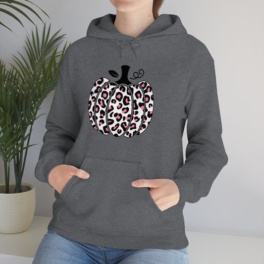 "Pink Leopard Pumpkin" Unisex Heavy Blend™ Hooded Sweatshirt