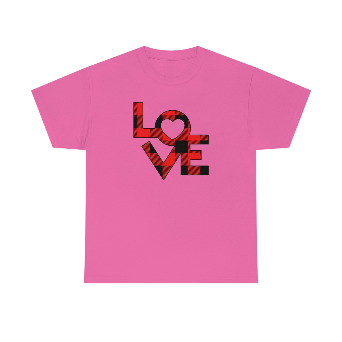 "Plaid LOVE" Unisex Heavy Cotton Tee