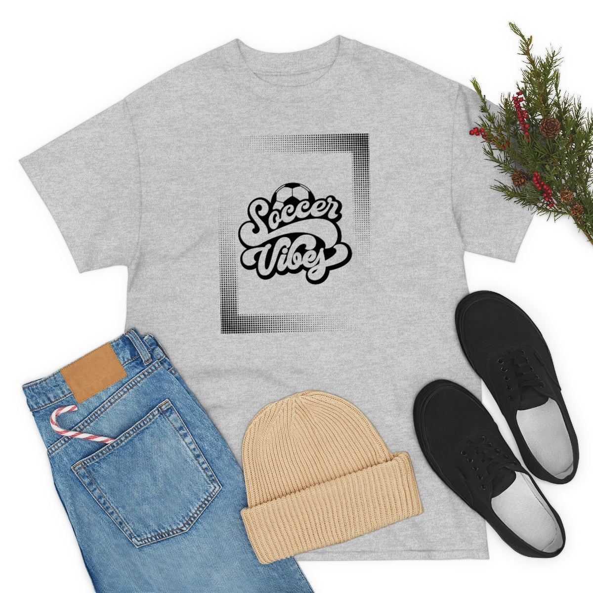"Soccer Vibes" Unisex Heavy Cotton Tee