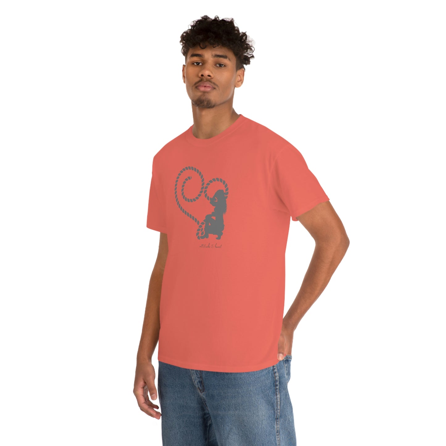 "Attitude & Heart" Unisex Heavy Cotton Tee
