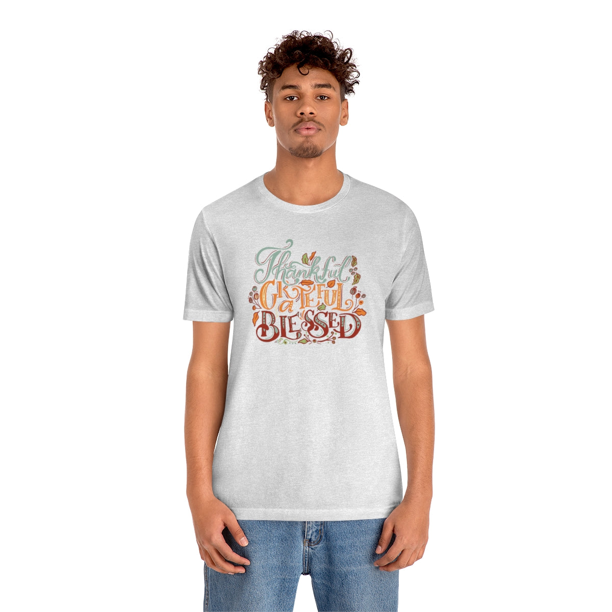 Thankful Grateful Blessed Unisex Jersey Short Sleeve Tee