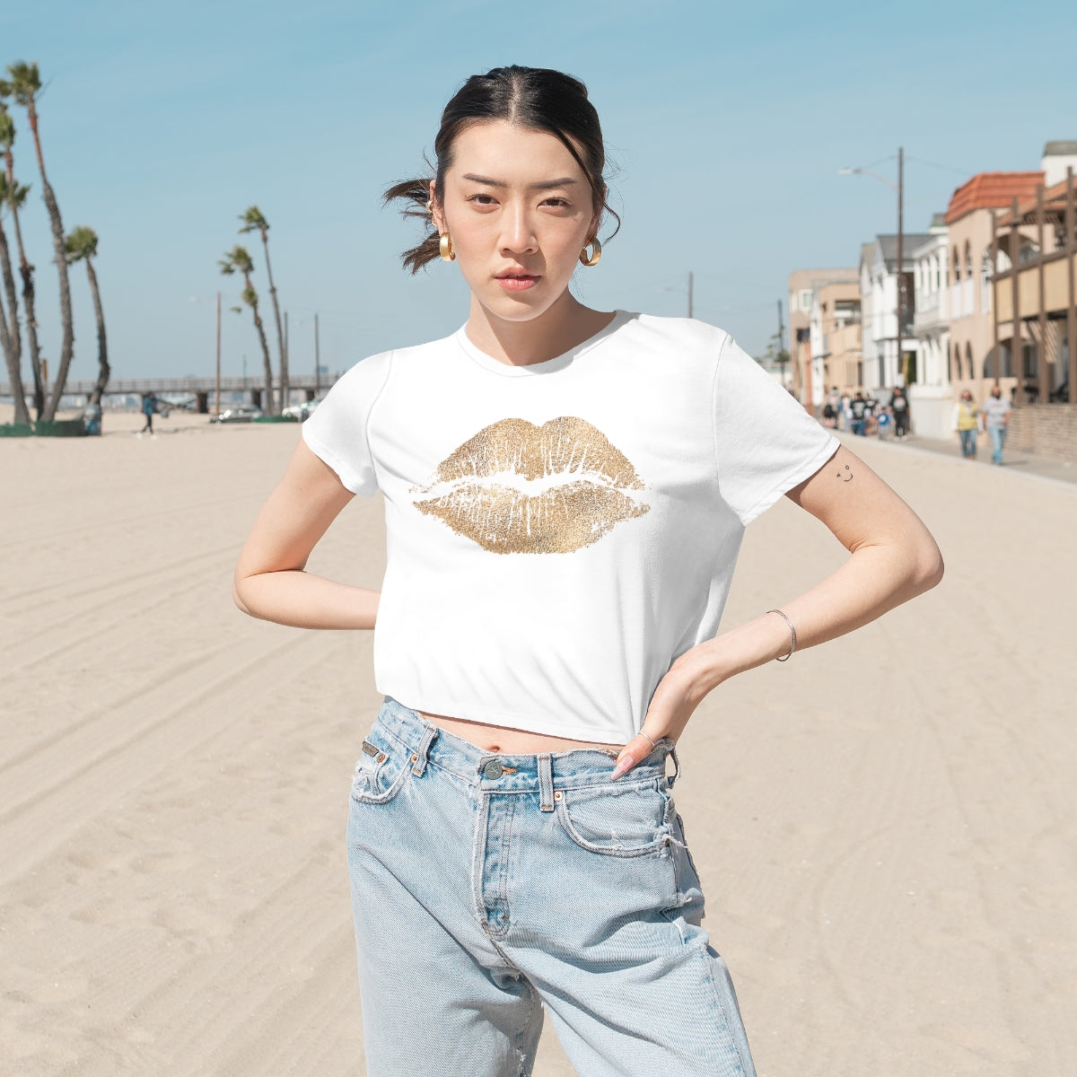 Women's Flowy Cropped Tee