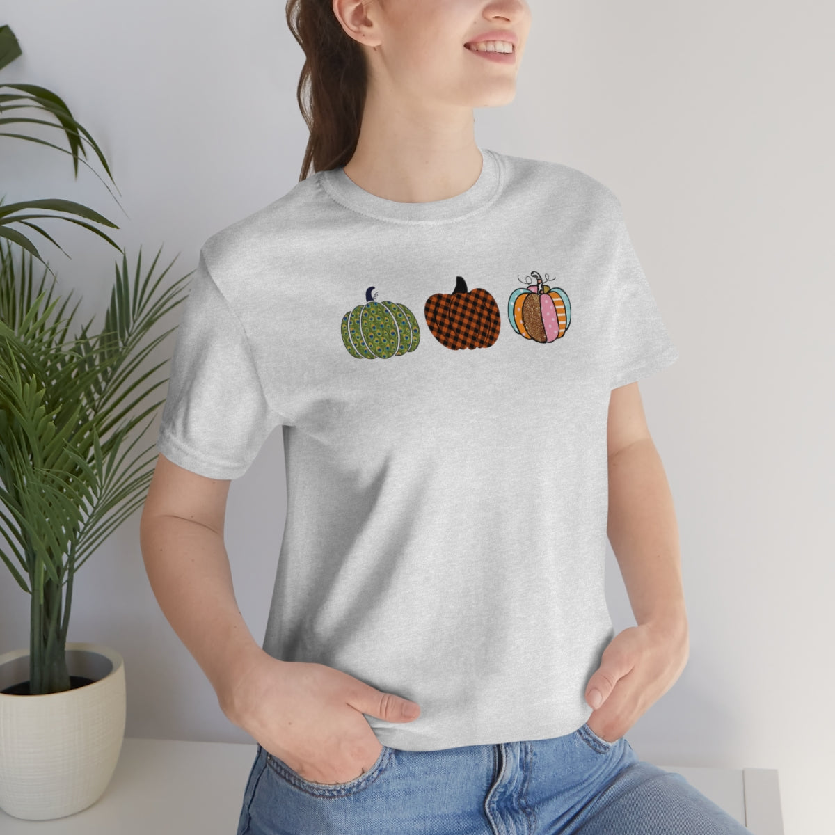 "Triple Pumpkins" Unisex Jersey Short Sleeve Tee