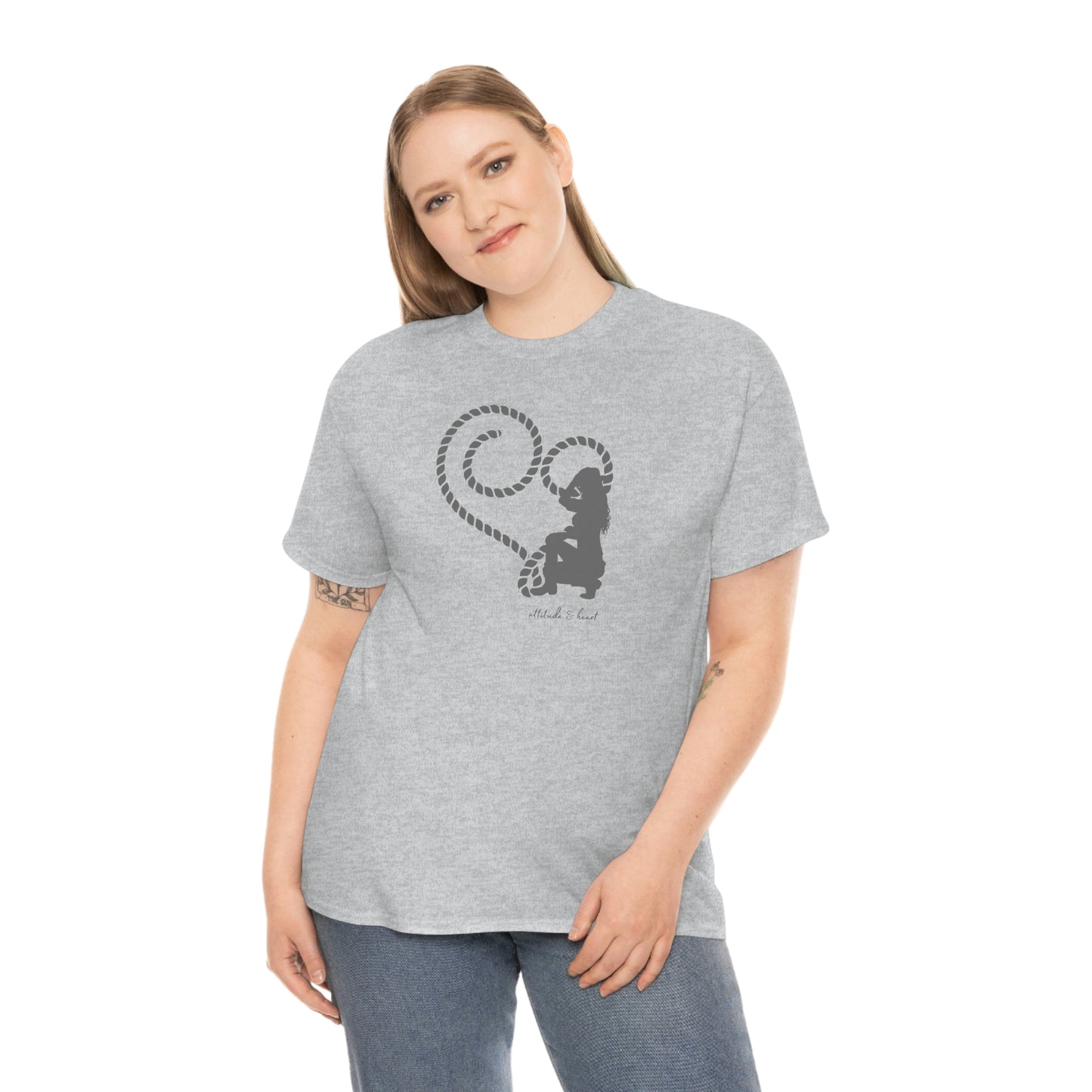 "Attitude & Heart" Unisex Heavy Cotton Tee