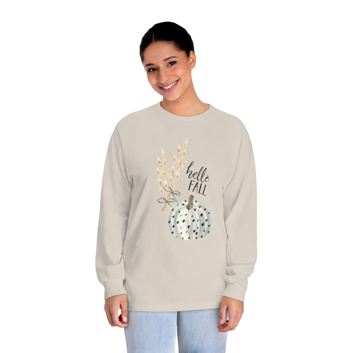 "Hello Fall" Unisex Classic Long Sleeve T-Shirt