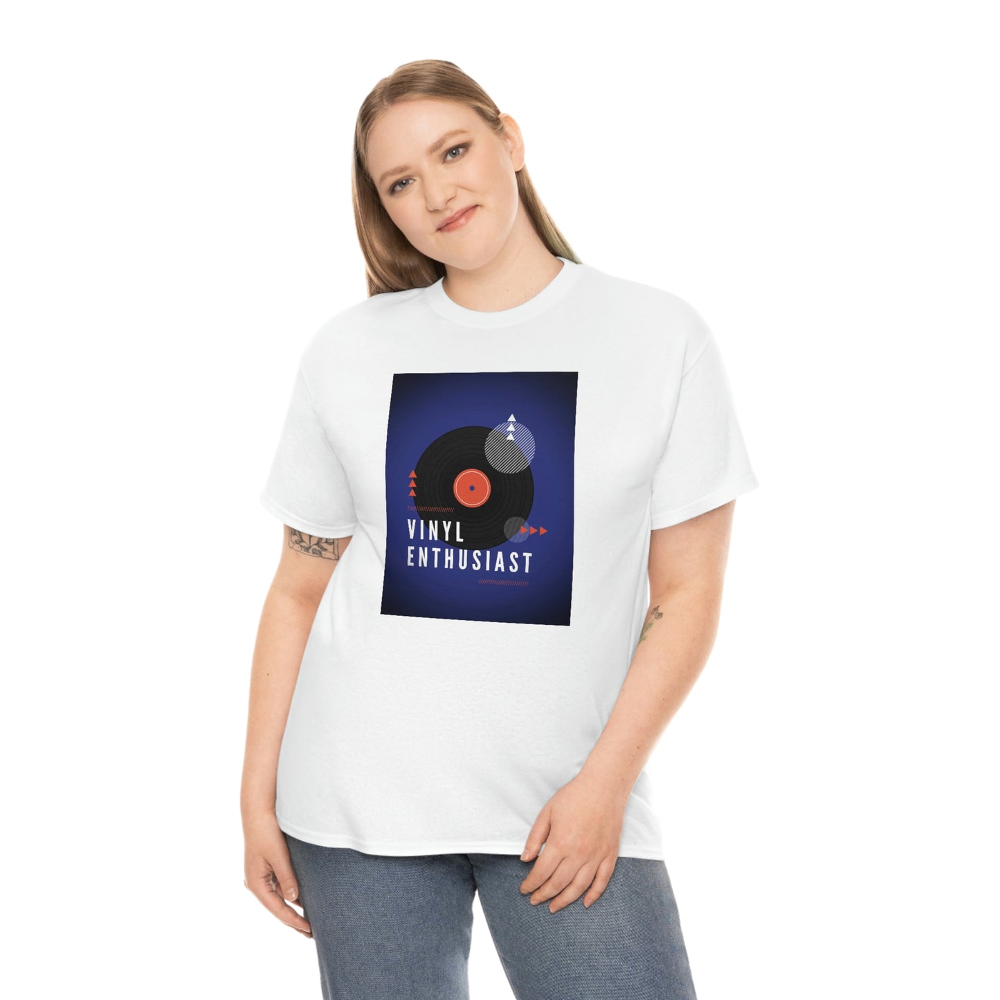"Vinyl Enthusiast" Unisex Heavy Cotton Tee