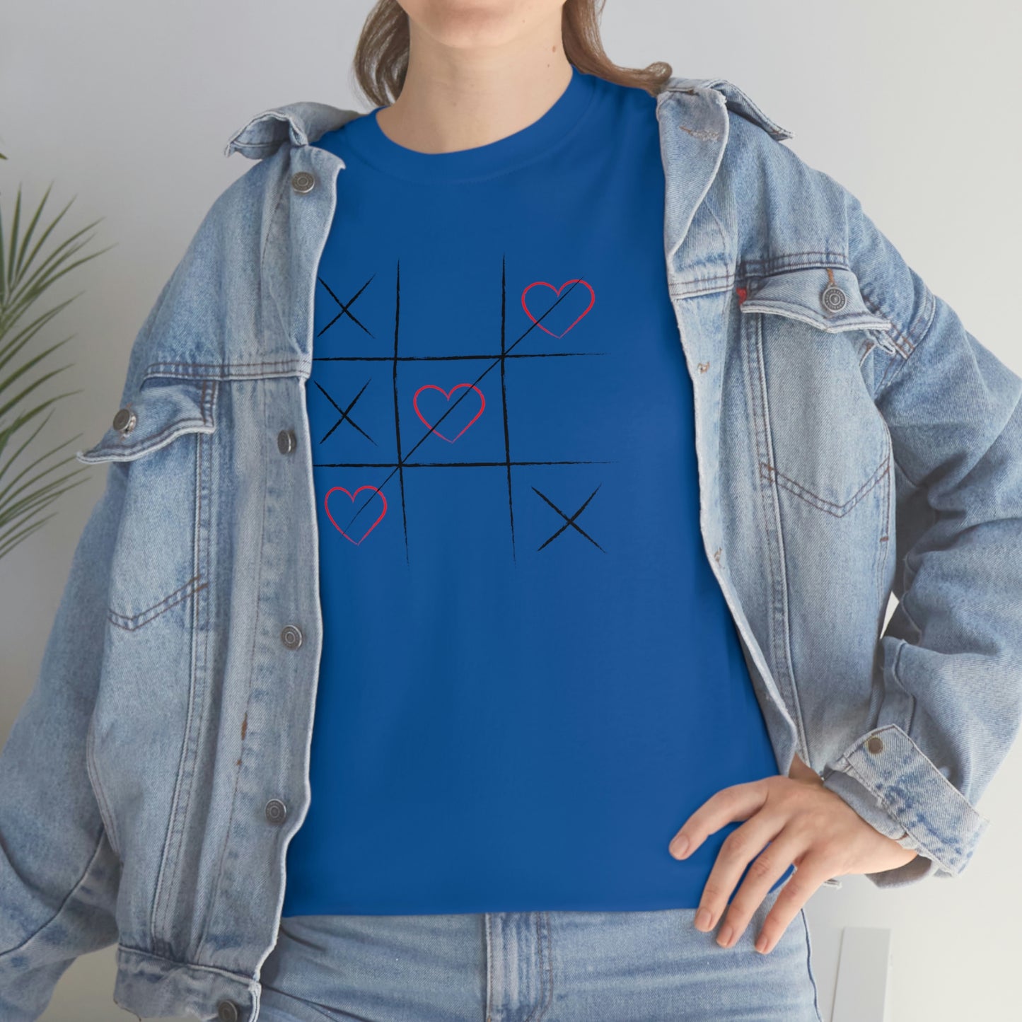 "XOXO Tic-Tac-Toe" Unisex Heavy Cotton Tee