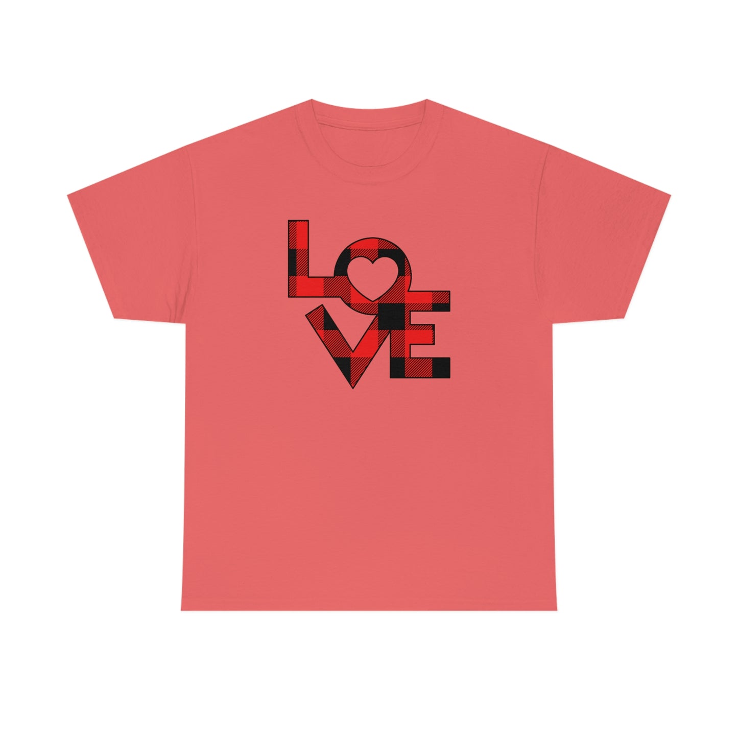 "Plaid LOVE" Unisex Heavy Cotton Tee
