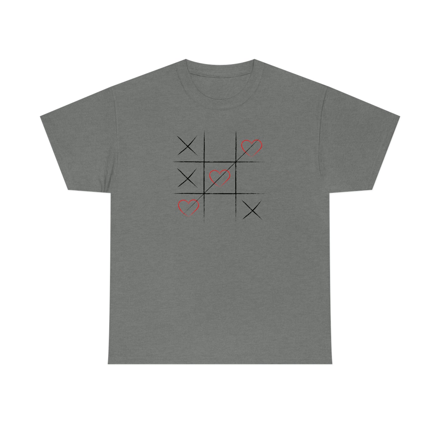 "XOXO Tic-Tac-Toe" Unisex Heavy Cotton Tee
