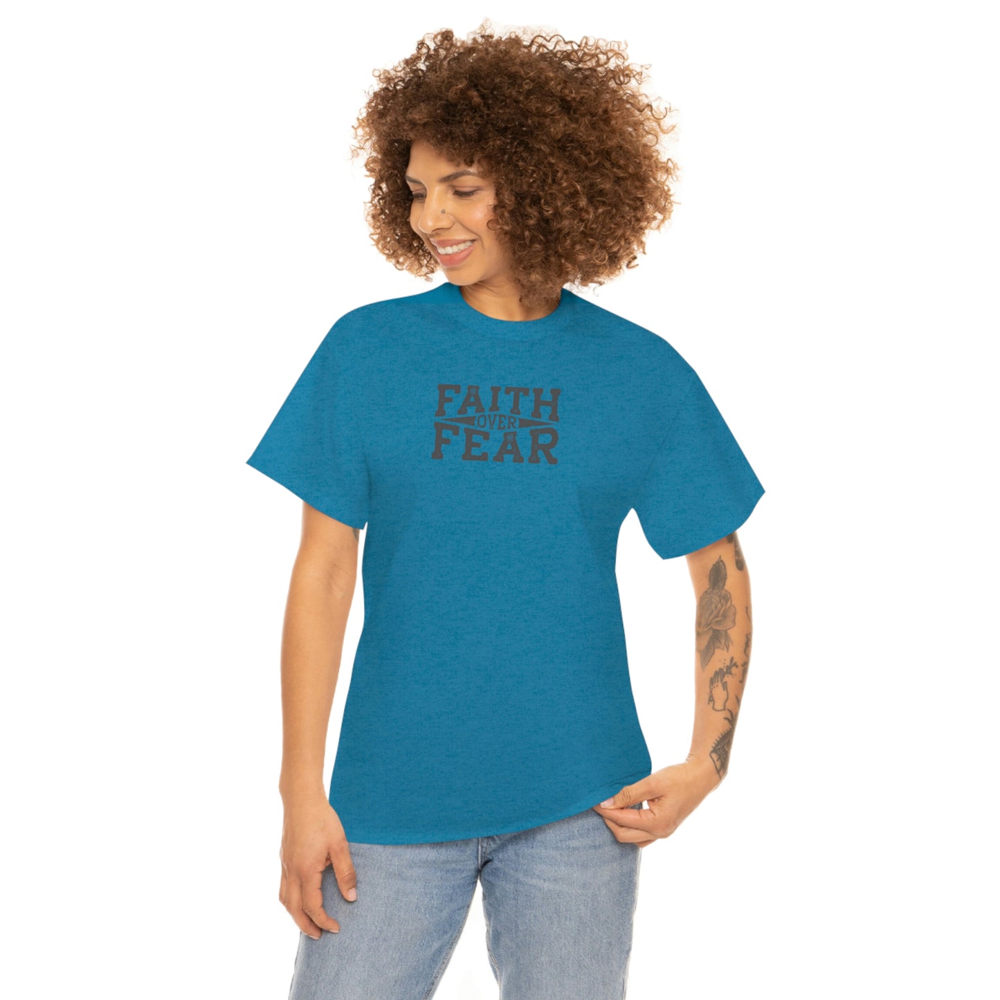 "Faith Over Fear" Unisex Heavy Cotton Tee